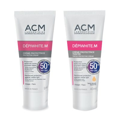 ACM DEPIWHITE.M – Изсветляващ Слънцезащитен Крем SPF50+ (с цвят или без)