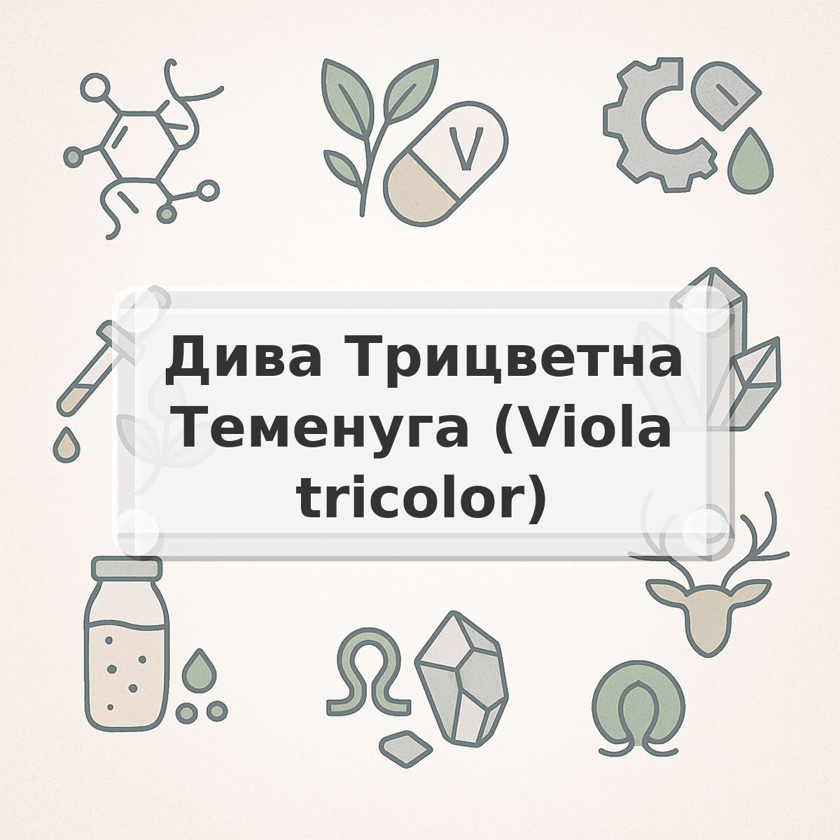 Дива Трицветна Теменуга (Viola tricolor)