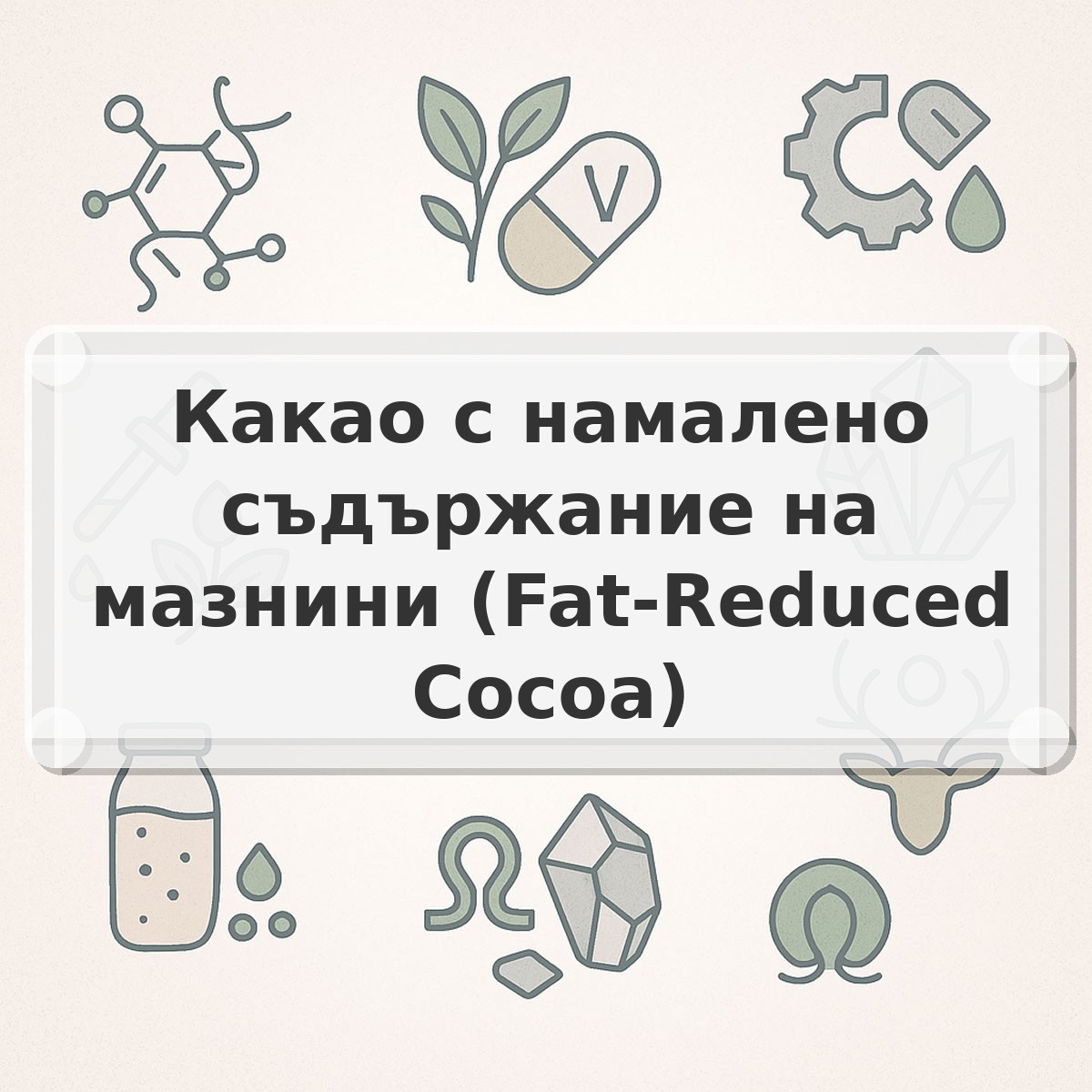 Какао с намалено съдържание на мазнини (Fat-Reduced Cocoa)