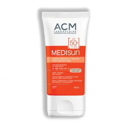 ACM MEDISUN Минерален Крем за Чувствителна Кожа с Цвят SPF50+